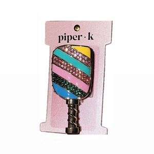 NWT ⚜️💖⚜️ Piper K Pickleball Paddle and Ball Metal Claw Hair Clip